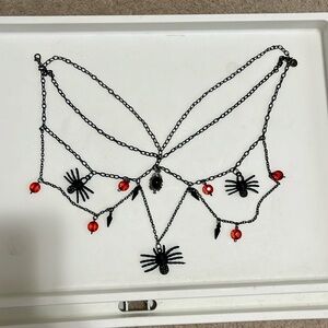 Gothic spider necklace
